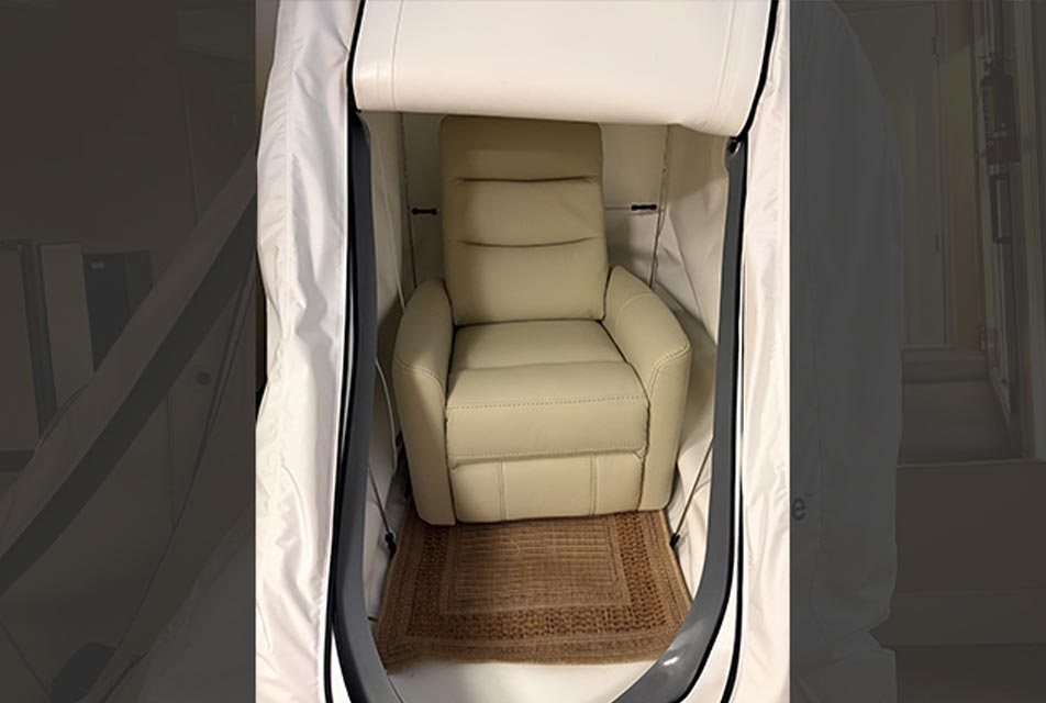 treatment room of mild hyperbaric oxygen therapy center in Irvine